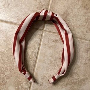 Never worn! Red and wine striped head band